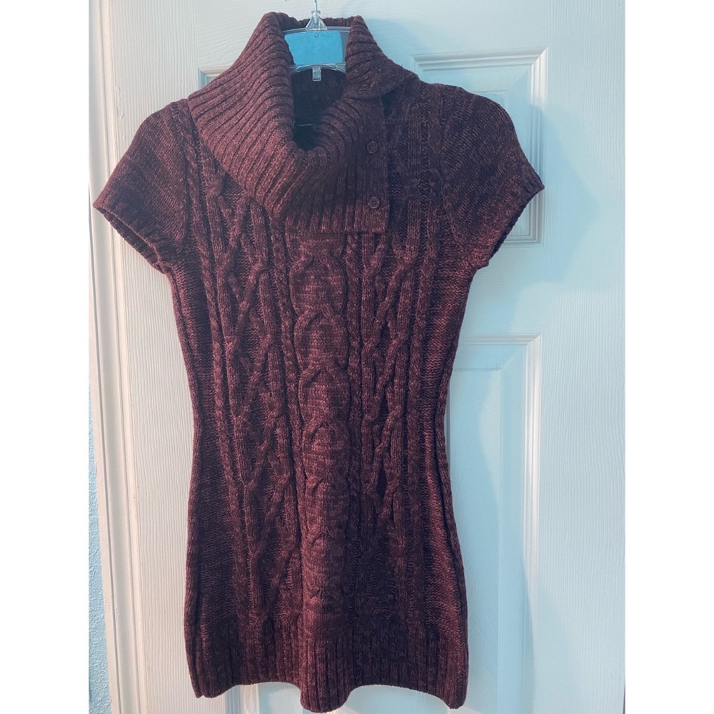 INC International Concepts Short Sleeve Cowlneck Tunic. Size S